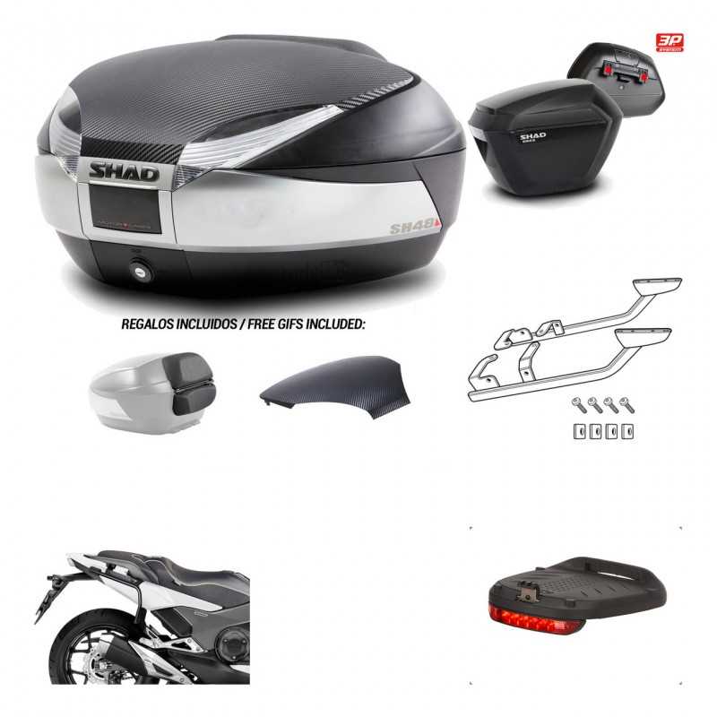 Lateral cases + back trunk + big top fitting + brake light + 3p hardware  SH48  