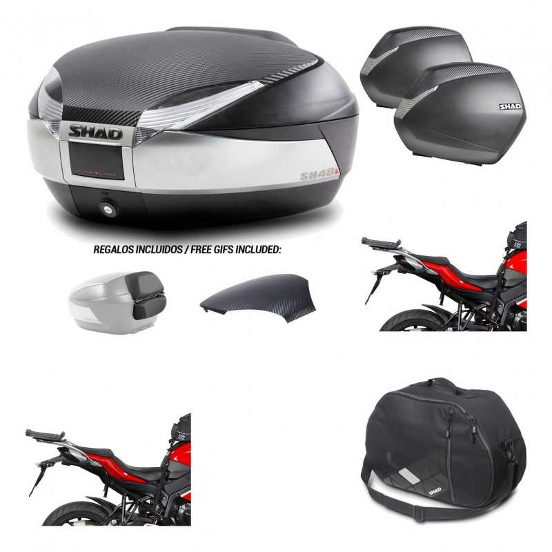 Lateral cases + back trunk + big top fitting + internal bag + 3p hardware  SH48 
