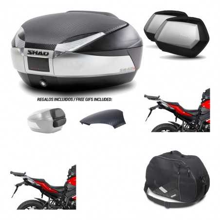 Lateral cases + back trunk + big top fitting + internal bag + 3p hardware  SH48 