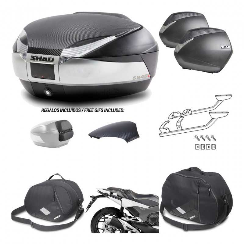 Lateral cases + back trunk + big top fitting + accessories + 3p hardware  SH48  