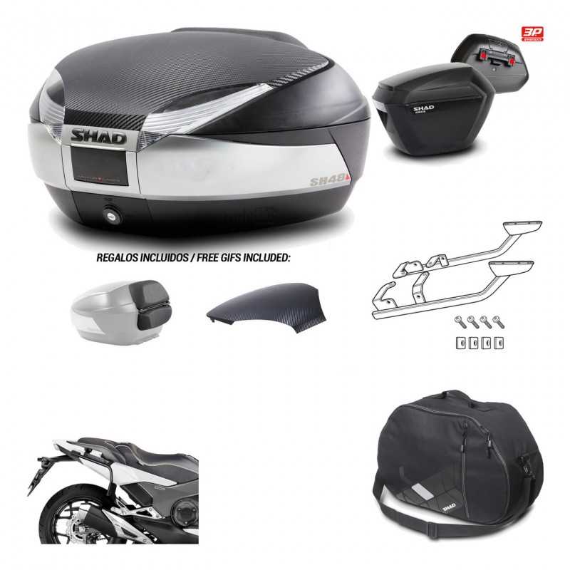 Lateral cases + back trunk + big top fitting + internal bag + 3p hardware  SH48 