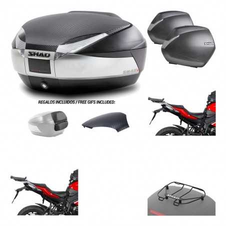SHAD Maletas laterales + baul trasero herraje montaje parrilla portabultos superior 3p SH48 SH36 SH 36 KIT-192854