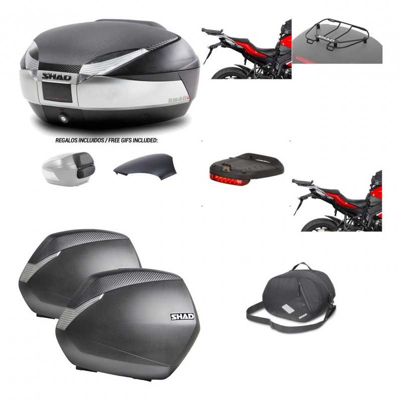 SHAD Maletas laterales + baul trasero herraje montaje accesorios 3p SH48 SH36 SH 36 KIT-192859