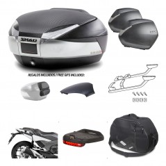 Lateral cases + back trunk + big top fitting + accessories + 3p hardware  SH48  