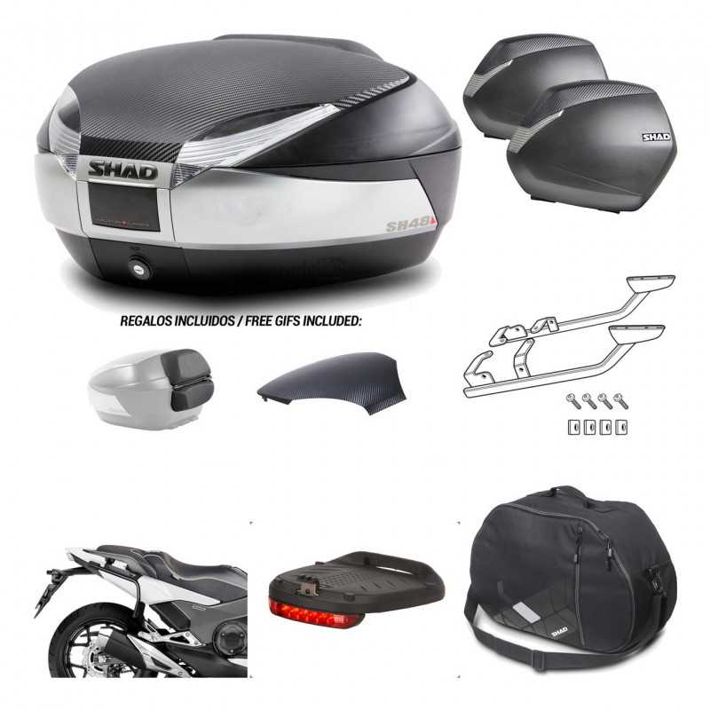 Lateral cases + back trunk + big top fitting + accessories + 3p hardware  SH48  