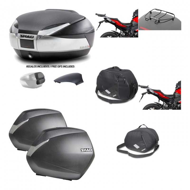 SHAD Maletas laterales + baul trasero herraje montaje accesorios 3p SH48 SH36 SH 36 KIT-192865