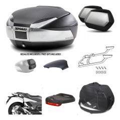 Lateral cases + back trunk + big top fitting + accessories + 3p hardware  SH48  