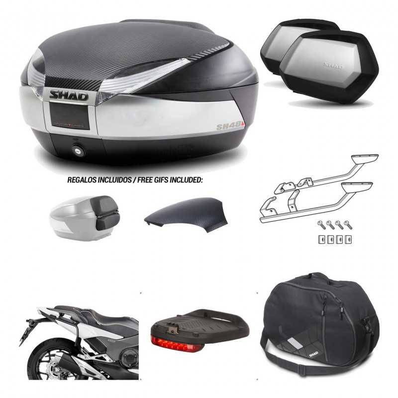 Lateral cases + back trunk + big top fitting + accessories + 3p hardware  SH48  
