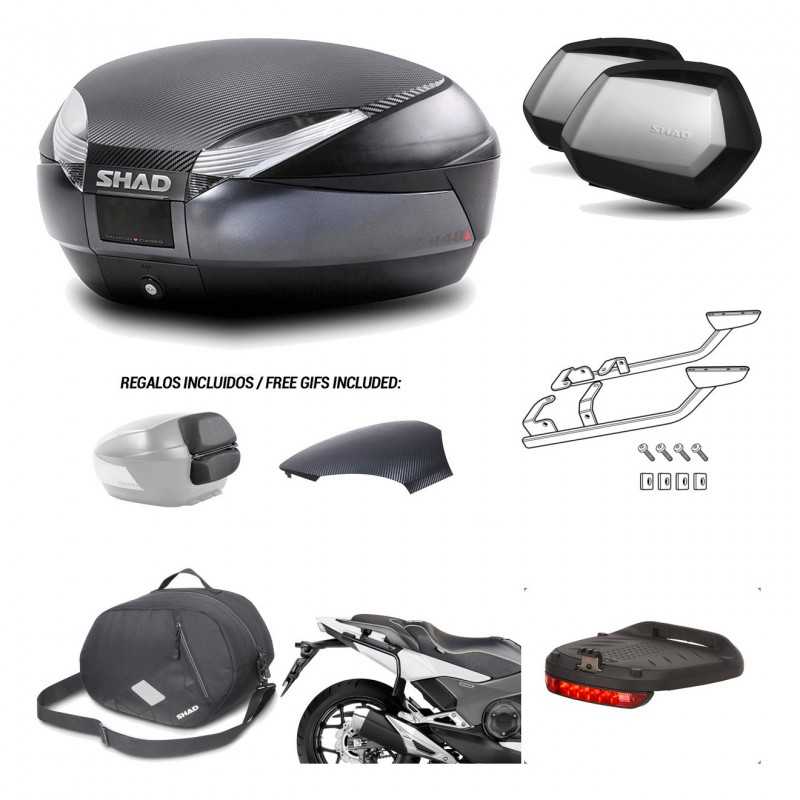 Lateral cases + back trunk + big top fitting + accessories + 3p hardware  SH48  