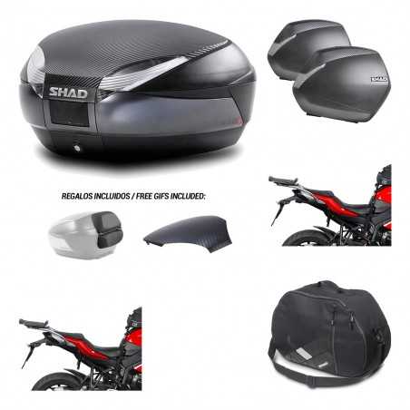 Lateral cases + back trunk + big top fitting + internal bag + 3p hardware  SH48 