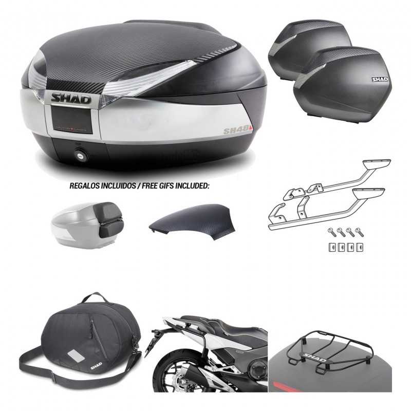 Lateral cases + back trunk + big top fitting + accessories + 3p hardware  SH48  