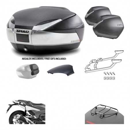 SHAD Maletas laterales + baul trasero herraje montaje parrilla portabultos superior 3p SH48 SH36 SH 36 KIT-193124