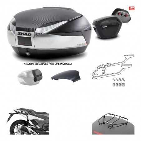 Lateral cases + back trunk + big top fitting + top grid rack + 3p hardware  SH48