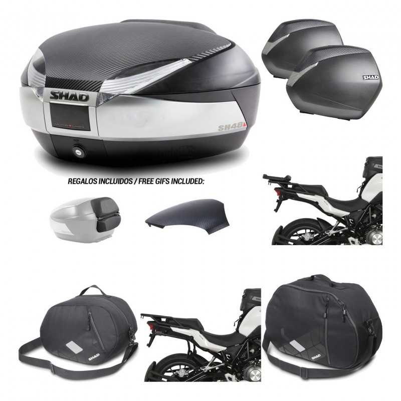 Lateral cases + back trunk + big top fitting + accessories + 3p hardware  SH48  