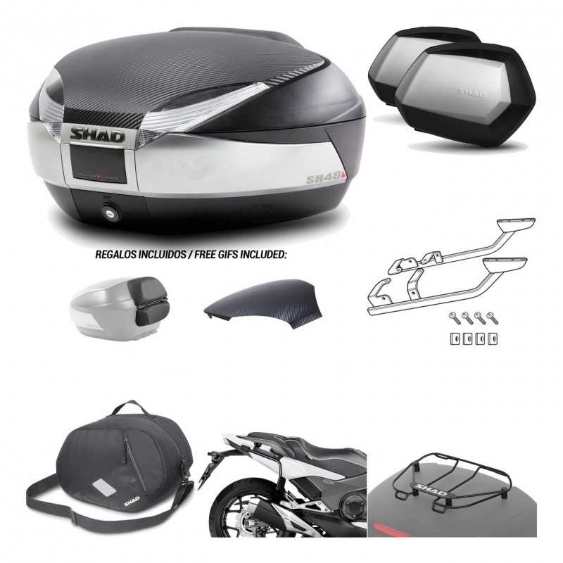 Lateral cases + back trunk + big top fitting + accessories + 3p hardware  SH48  
