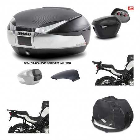SHAD Maletas laterales + baul trasero herraje montaje bolsa interna 3p SH48 SH23 KIT-193227