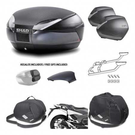 SHAD Maletas laterales + baul trasero herraje montaje accesorios 3p SH48 SH36 SH 36 KIT-193579