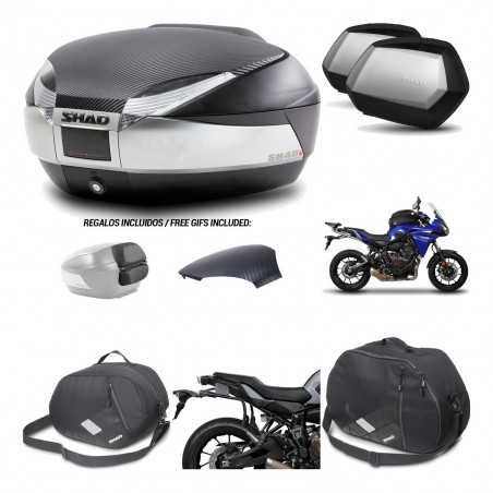 SHAD Maletas laterales + baul trasero herraje montaje accesorios 3p SH48 SC SH35 PREMIUM KIT-193181