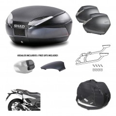 Lateral cases + back trunk + big top fitting + internal bag + 3p hardware  SH48 