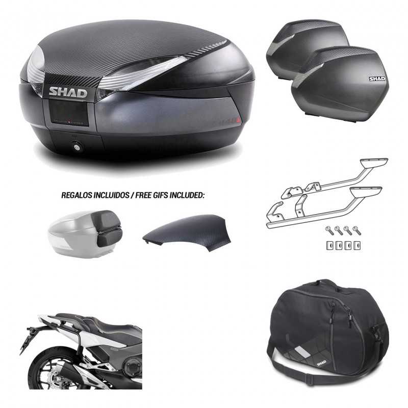 Lateral cases + back trunk + big top fitting + internal bag + 3p hardware  SH48 