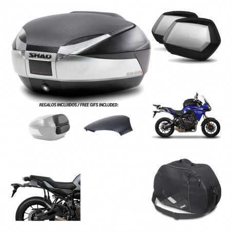 SHAD Maletas laterales + baul trasero herraje montaje bolsa interna 3p SH48 SC SH35 PREMIUM KIT-193182