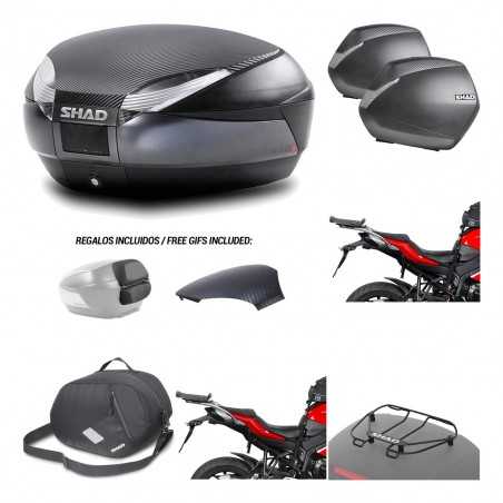 SHAD Maletas laterales + baul trasero herraje montaje accesorios 3p SH48 SH36 SH 36 KIT-193333
