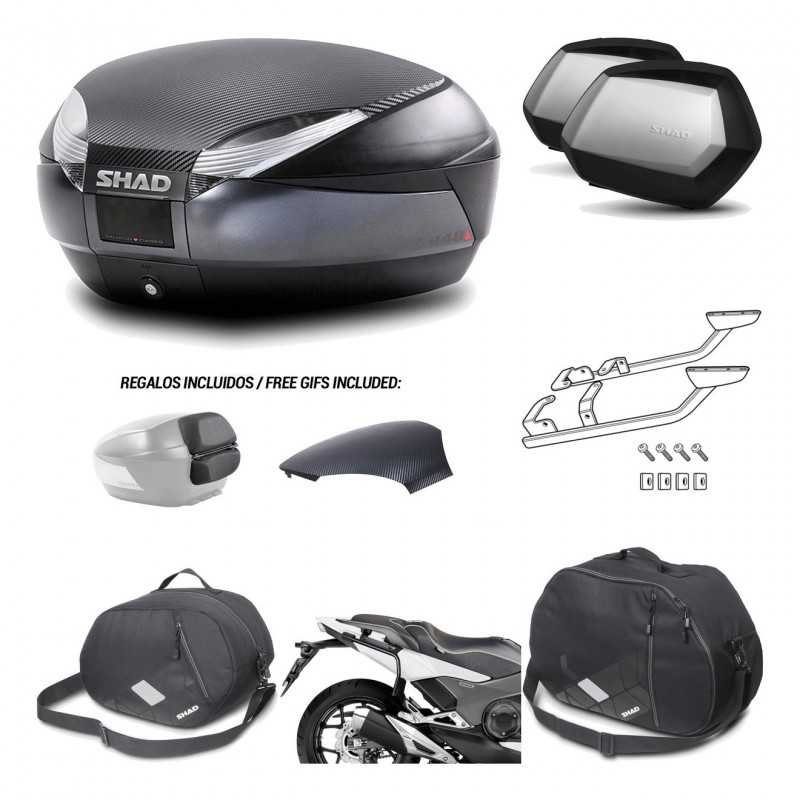 Lateral cases + back trunk + big top fitting + accessories + 3p hardware  SH48  