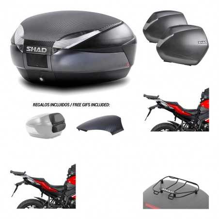 SHAD Maletas laterales + baul trasero herraje montaje parrilla portabultos superior 3p SH48 SH36 SH 36 KIT-193334