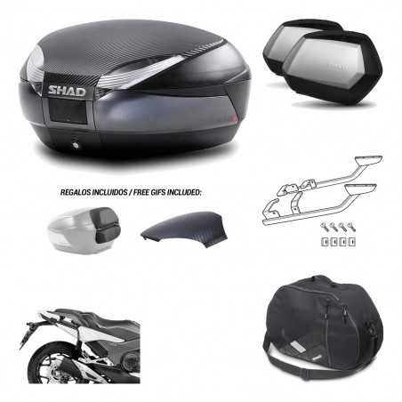 Lateral cases + back trunk + big top fitting + internal bag + 3p hardware  SH48 