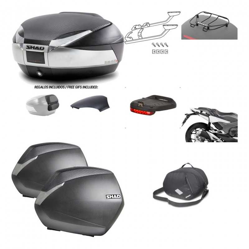 Lateral cases + back trunk + big top fitting + accessories + 3p hardware  SH48  