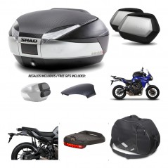 SHAD Maletas laterales + baul trasero herraje montaje accesorios 3p SH48 SC SH35 PREMIUM KIT-193188