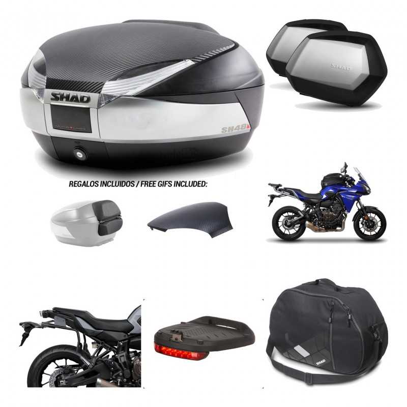 SHAD Maletas laterales + baul trasero herraje montaje accesorios 3p SH48 SC SH35 PREMIUM KIT-193188