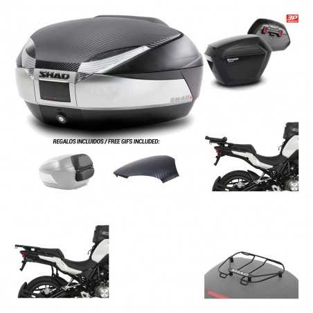 SHAD Maletas laterales + baul trasero herraje montaje parrilla portabultos superior 3p SH48 SH23 KIT-193239