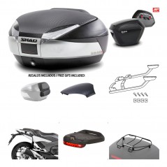 SHAD Maletas laterales + baul trasero herraje montaje accesorios 3p SH48 SH23 KIT-193137