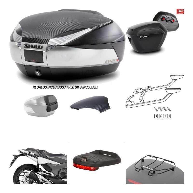Lateral cases + back trunk + big top fitting + accessories + 3p hardware  SH48  
