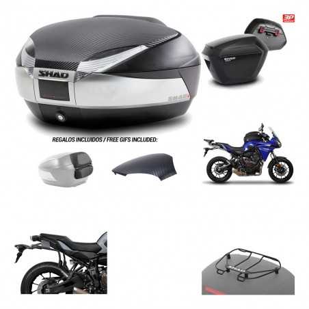 SHAD Maletas laterales + baul trasero herraje montaje parrilla portabultos superior 3p SH48 SH23 KIT-193191