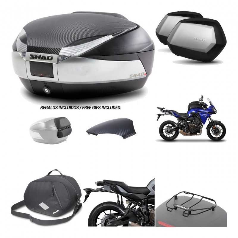 SHAD Maletas laterales + baul trasero herraje montaje accesorios 3p SH48 SC SH35 PREMIUM KIT-193193