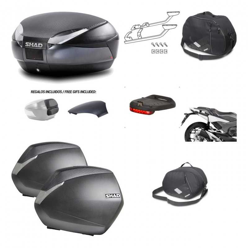 SHAD Maletas laterales + baul trasero herraje montaje accesorios 3p SH48 SH36 SH 36 KIT-193591