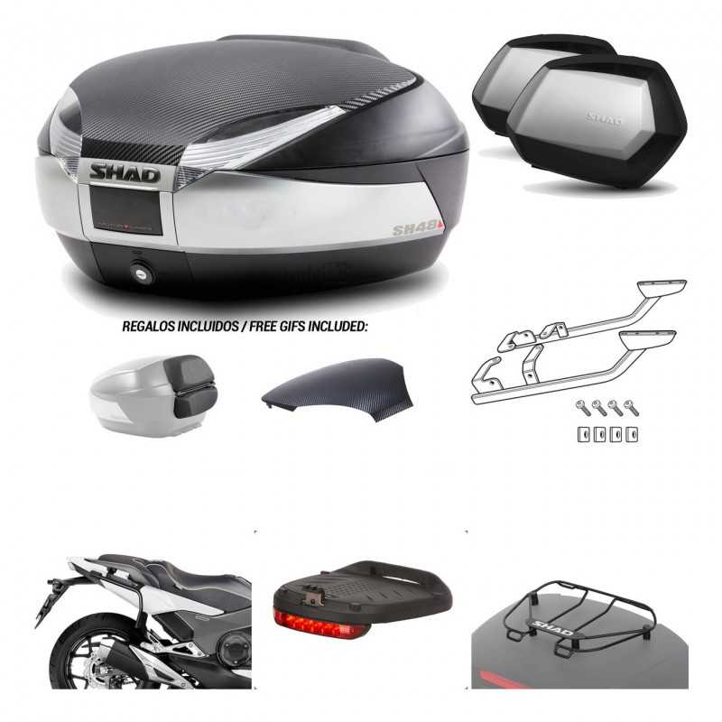 Lateral cases + back trunk + big top fitting + accessories + 3p hardware  SH48  