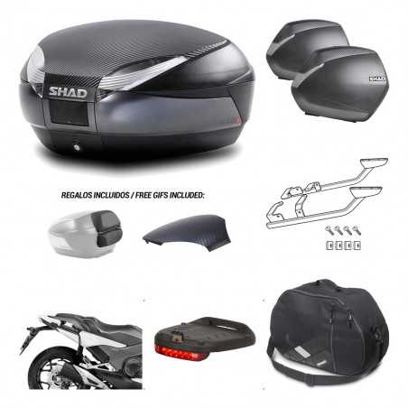 SHAD Maletas laterales + baul trasero herraje montaje accesorios 3p SH48 SH36 SH 36 KIT-193592