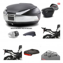 SHAD Maletas laterales + baul trasero herraje montaje accesorios 3p SH48 SH23 KIT-193245