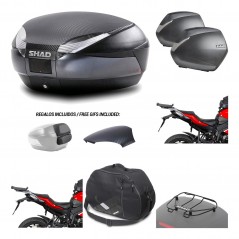 Lateral cases + back trunk + big top fitting + accessories + 3p hardware  SH48  