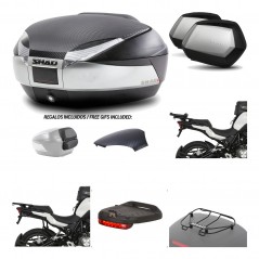 SHAD Maletas laterales + baul trasero herraje montaje accesorios 3p SH48 SC SH35 PREMIUM KIT-193248