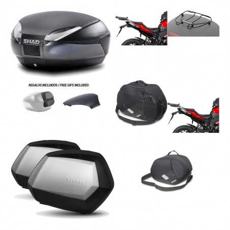 Lateral cases + back trunk + big top fitting + accessories + 3p hardware SH48