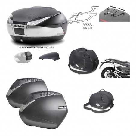 SHAD Maletas laterales + baul trasero herraje montaje accesorios 3p SH48 SH36 SH 36 KIT-193147