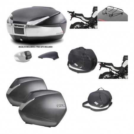 Lateral cases + back trunk + big top fitting + accessories + 3p hardware  SH48  