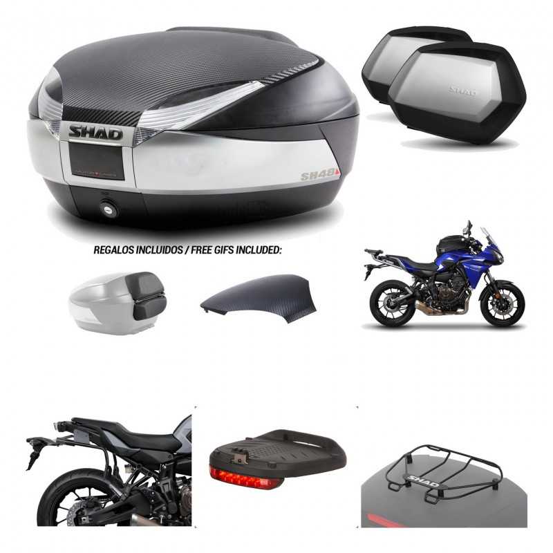 SHAD Maletas laterales + baul trasero herraje montaje accesorios 3p SH48 SC SH35 PREMIUM KIT-193200