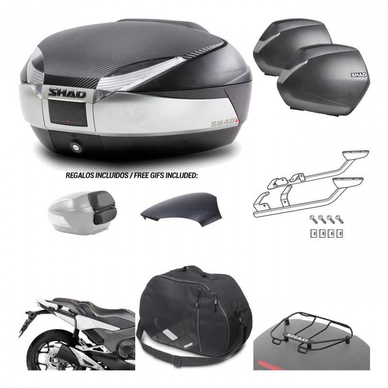 Lateral cases + back trunk + big top fitting + accessories + 3p hardware  SH48  