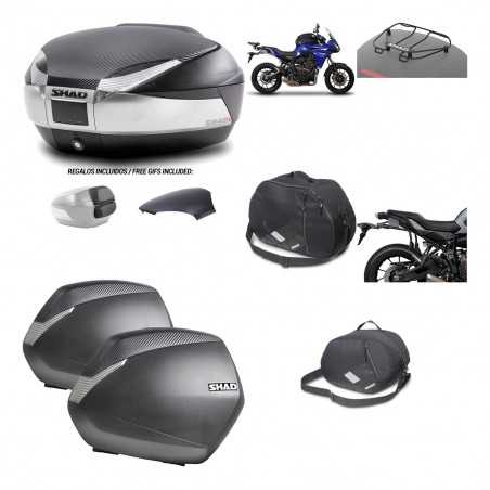 Lateral cases + back trunk + big top fitting + accessories + 3p hardware  SH48
