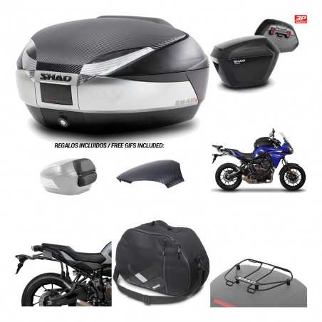 SHAD Maletas laterales + baul trasero herraje montaje accesorios 3p SH48 SH23 KIT-193203